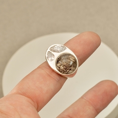 Anillo de plata con cuarzo rutilado, cubics en internet