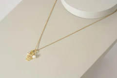 Collar cadena con dije de mano de fátima en internet