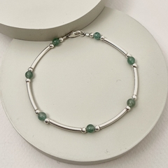 Pulseras tubos de Plata y Piedras naturales en internet