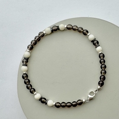 Pulseras combinada Piedras, hematite y baño de Plata - tienda online