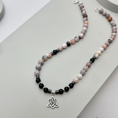 Imagen de Collar Ágata y dije mandala