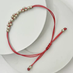 Pulseras bolitas de goldfilled con 2 hilos seda - comprar online