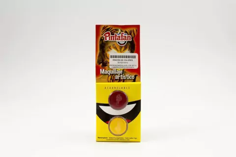 PINTAFAN MAQUILLAJE 4 GS SET X 2 AMARILLO-ROJO 0013-0014