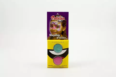 PINTAFAN MAQUILLAJE 4 GS SET X 2 ROSA PRINC-VERDE AGUA 0013-0052