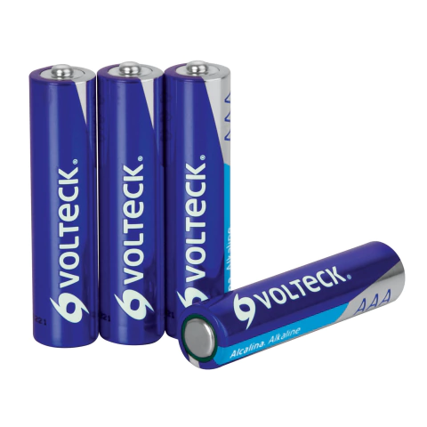 Blister con 4 pilas alcalinas tamano AAA, VOLTECK 46316