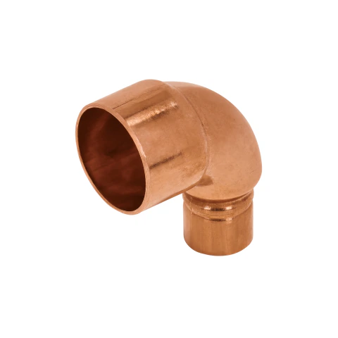 Codo 90° reducción de cobre de 1" x 1/2", FOSET 49722