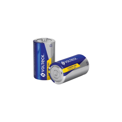 Blíster con 2 pilas zinc-carbón D, VOLTECK 46311