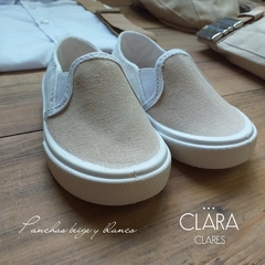 Pancha beige y blanca