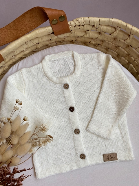 CARDIGAN PLUMETI/NATURAL