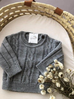 SWETER TEJIDO SORRENTO/GRIS MELANGE