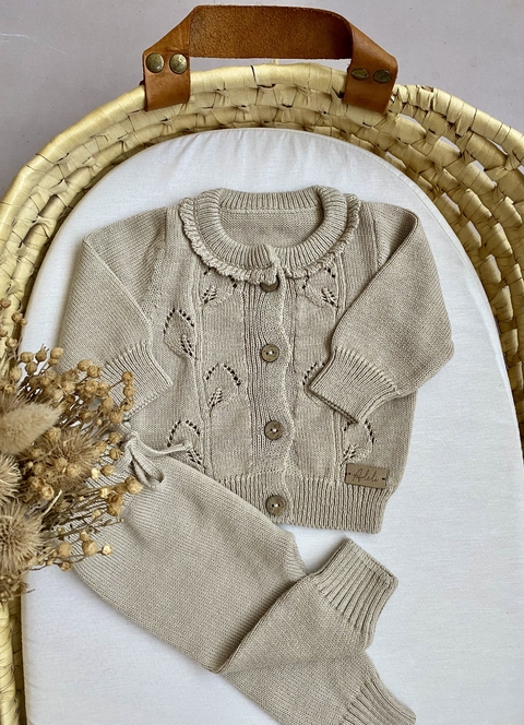 CONJUNTO TEJIDO OLIVIA/BEIGE - comprar online