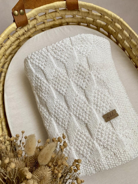 MANTA TEJIDA ALELÍ/BLANCA