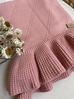 MANTA TEJIDA VOLADOS/ROSA - comprar online