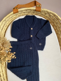 CONJUNTO TEJIDO/AZUL MARINO