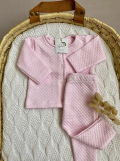 CONJUNTO MATELASSE/ROSA BEBÉ