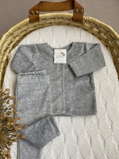 CONJUNTO PLUSH/GRIS MELANGE