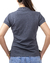 Camiseta Feminina Gola Polo Grafite - Baby Look na internet