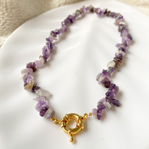 CHOKER CASCALHO AMETISTA