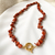 CHOKER CASCALHO JASPE VERMELHO