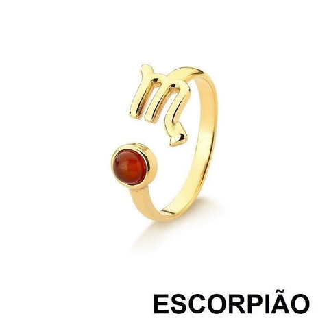 ANEL SIGNO ESCORPIÃO REGULÁVEL