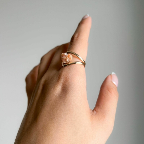 ANEL VÊNUS CALCITA LARANJA REGULÁVEL