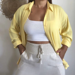 Camisa feminina amarelo manteiga - comprar online