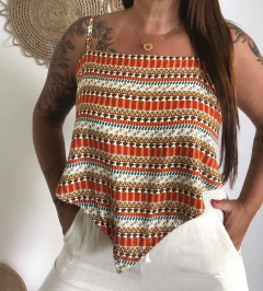 Blusa lenço - Dupla face - Coleção Belezas do Pantanal na internet