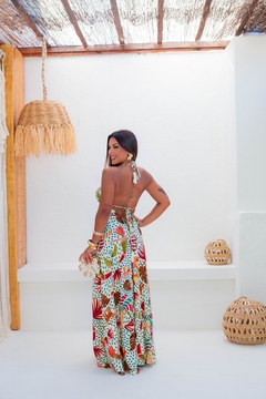 Vestido longo lenço - Coleção Belezas do Pantanal - Maria Mariá Moda e Acessórios