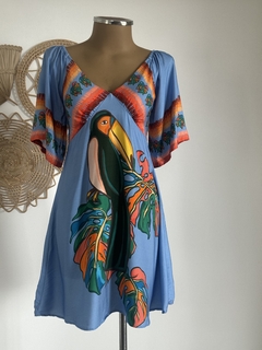 Vestido curto com mangas - loja online