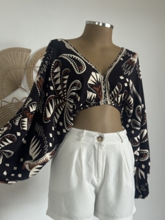 Blusa manga longa -Coleção Raizes da Amazônia