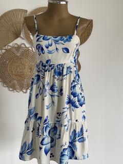 Imagem do Vestido curto amarração nas costas - céu azul