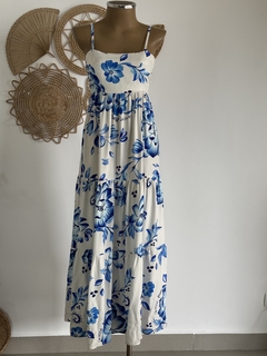 Imagem do Vestido longo amarração nas costas - céu azul