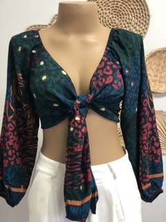 Cropped multiforma - fundo marinho - loja online