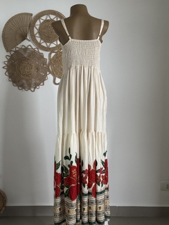 Vestido longo alças reguláveis- Plus size- Coleção Encanto das Flores na internet