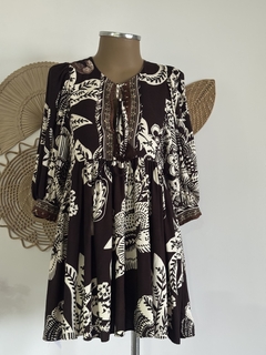 Vestido curto manga 3/4 - Beleza Nativa - comprar online