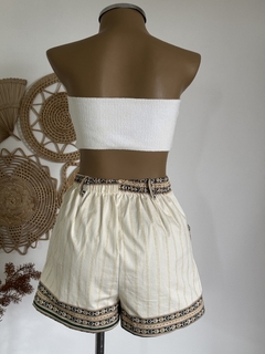 Short de sarja - Coleção Encanto das flores - loja online