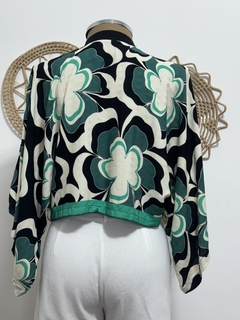 Blusa gola tricot com manga morcego- verde na internet