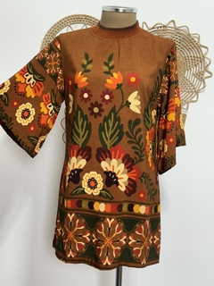 Vestido curto com gola em tricot - brisas de inverno no - loja online