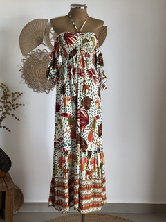 Vestido longo Ciganinha -Coleção Belezas do Pantanal