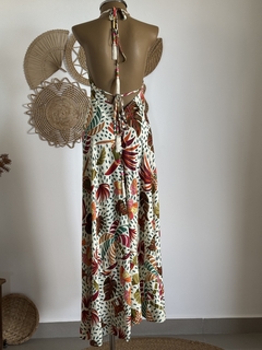 Vestido longo lenço - Coleção Belezas do Pantanal