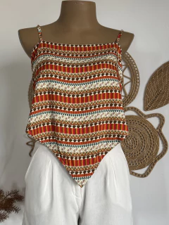 Blusa lenço - Dupla face - Coleção Belezas do Pantanal
