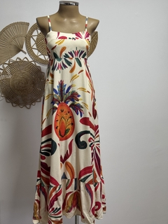 Imagem do Vestido longo decote quadrado - Desejo Tropical