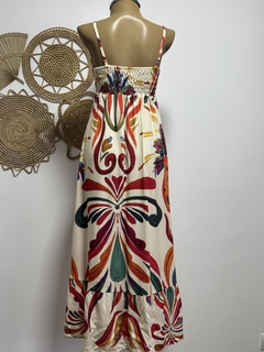 Vestido longo decote quadrado - Desejo Tropical
