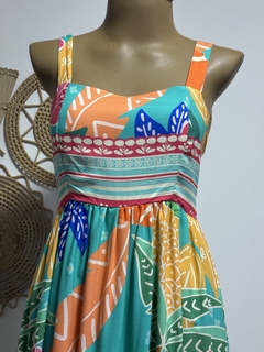 Imagem do Vestido longo alças largas e decote quadrado -Bella Flor