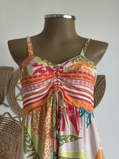 Vestido longuete - ajuste frontal - Bella Flor na internet