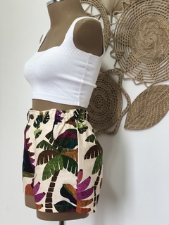 Shorts de sarja - Coleção Sonho Tropical - Maria Mariá Moda e Acessórios