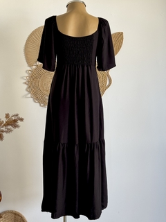 Imagem do Vestido longo com mangas - preto