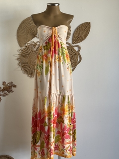 Vestido longo amarração no pescoço /Tomara que caia