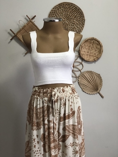 Saia Mid- Coleção Mystic- Nude - loja online
