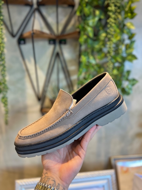 Sapato Loafer Estanho